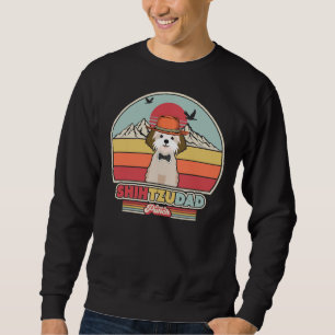 Shih Tzu Dad Graphic Retro Style Sweatshirt