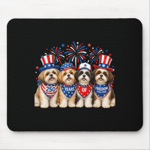 Shih Tzu Dog 250 Years Aamerican 1776 2026 4th Mouse Pad