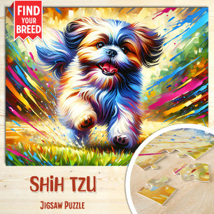 Shih Tzu Dog Acrylic Art Print Shih Tzu Dog Lover Jigsaw Puzzle