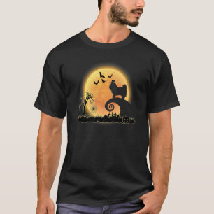 Shih Tzu Dog And Moon Scary Halloween Costume T-Shirt