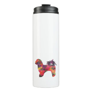 Shih Tzu Dog Breed Geo Silhouette Multi Thermal Tumbler
