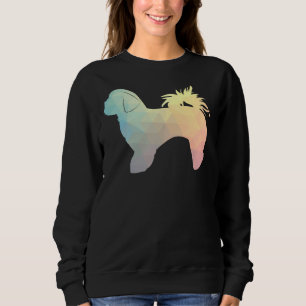 Shih Tzu Dog Breed Silhouette Filled With Geometri Sweatshirt