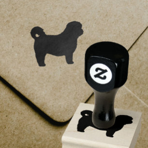 Shih Tzu Dog Breed Silhouette Rubber Stamp