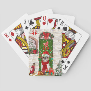 Shih Tzu Dog Christmas  Playing Cards