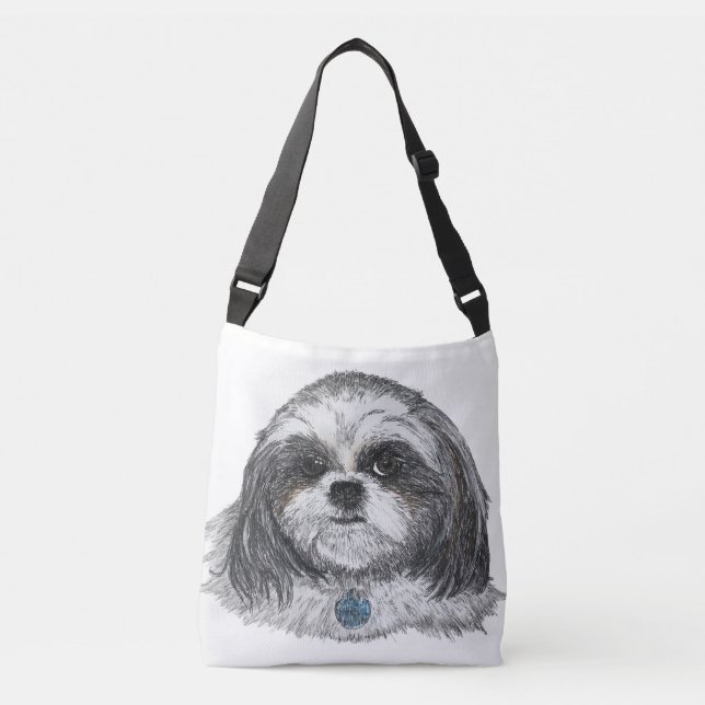 Shih Tzu Dog Crossbody Bag (Front)