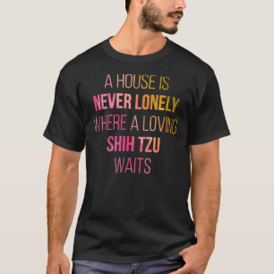 Shih Tzu Dog Cute Quote In Watercolor T-Shirt