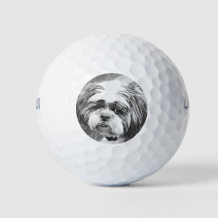 SHIH TZU DOG   GOLF BALLS