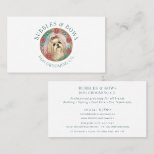 Shih Tzu Dog Grooming Business Card