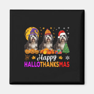 Shih Tzu Dog Halloween Christmas Hallothanksmas 1 Magnet