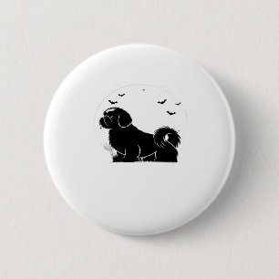 Shih Tzu Dog � Halloween Moon Silhouette Classic T 6 Cm Round Badge