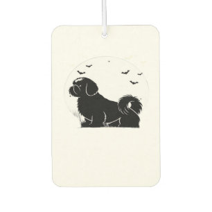 Shih Tzu Dog � Halloween Moon Silhouette Classic T Car Air Freshener