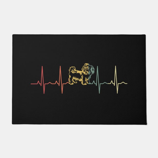Shih Tzu Dog Heartbeat Doormat (Front)