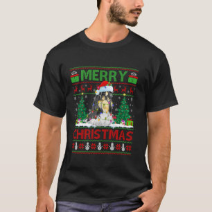 Shih Tzu Dog Lover Xmas Lighting Ugly Shih Tzu Chr T-Shirt