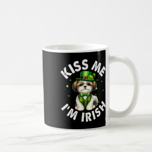 Shih Tzu Dog Lovers Kiss Me I'm Irish Funny St Pat Coffee Mug