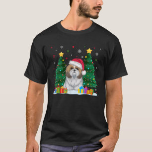 Shih Tzu Dog Lovers Santa Hat Ugly Christmas Sweat T-Shirt