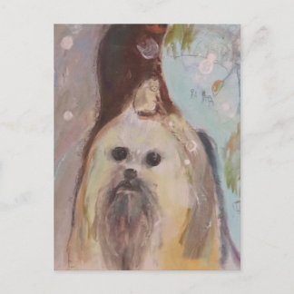 Shih Tzu Dog Maureen Girard Pet Loyalty Love Anima Postcard