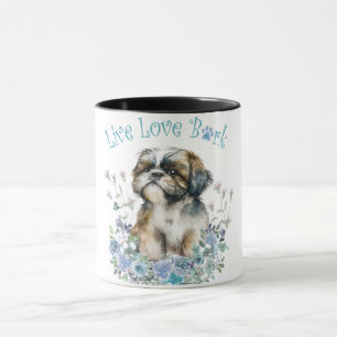 Shih Tzu Dog Mum Floral Mug