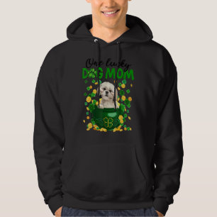 Shih Tzu Dog Mum Irish Green Shamrock St Patrick S Hoodie
