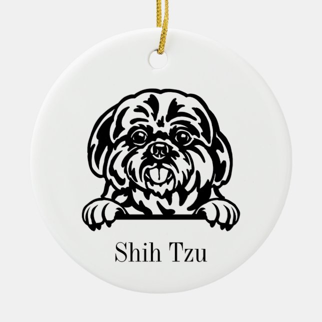 Shih Tzu dog ornament (Front)
