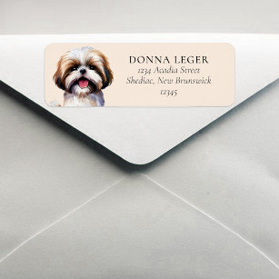Shih Tzu Dog Personalised Address Return Address Label