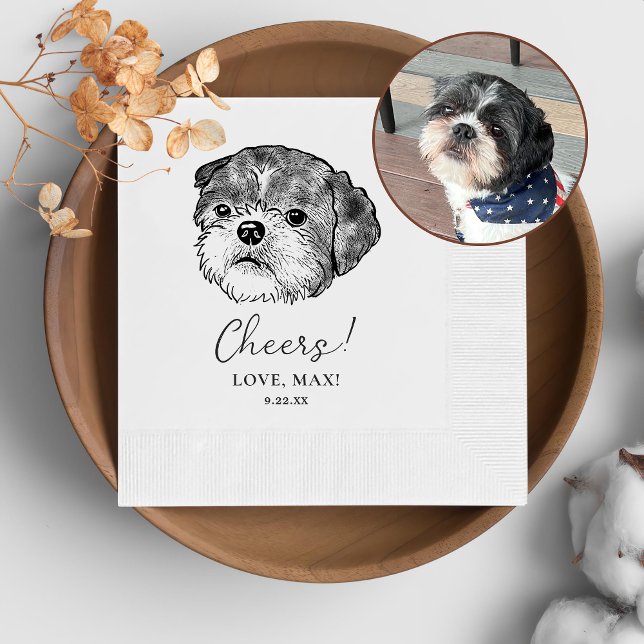 Shih Tzu Dog Personalised Cheers Napkins (Creator Uploaded)