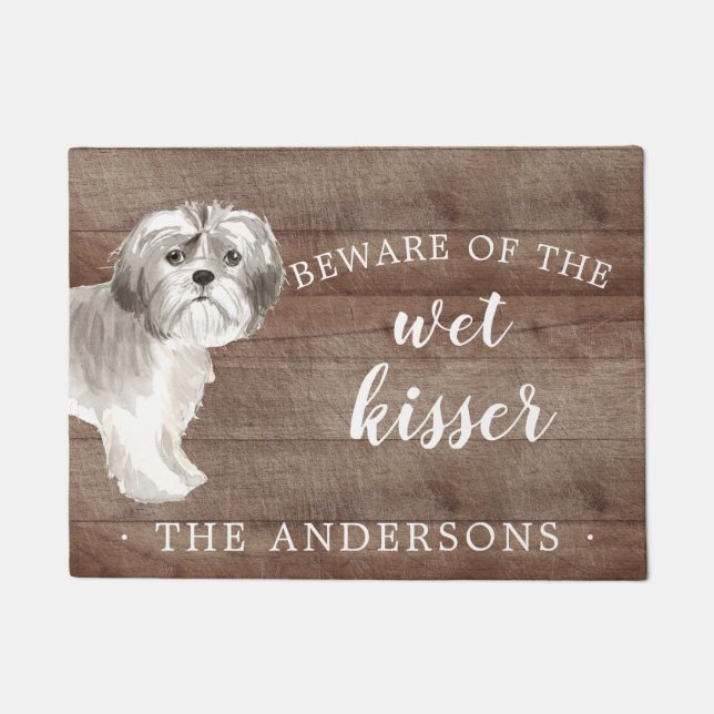 Shih tzu .Dog Personalised Door Mat (Front)