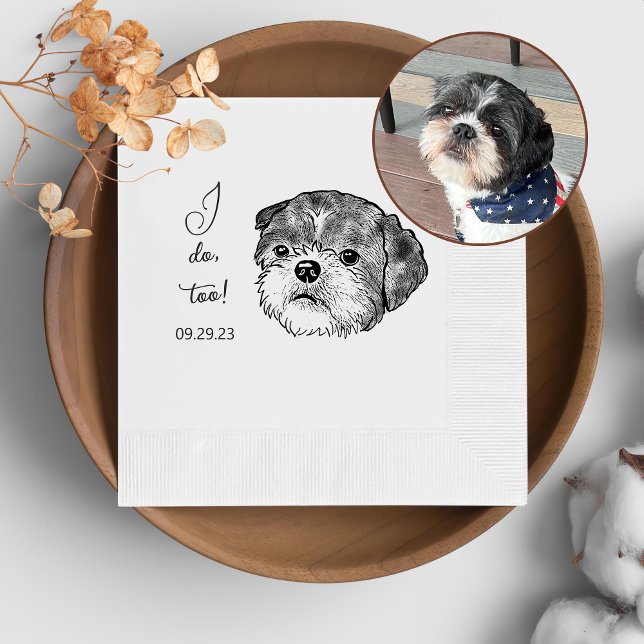 Shih Tzu Dog Personalised I Do Too Napkin (Creator Uploaded)