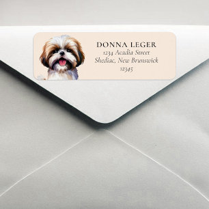 Shih Tzu Dog Personalized Address Return Address Label