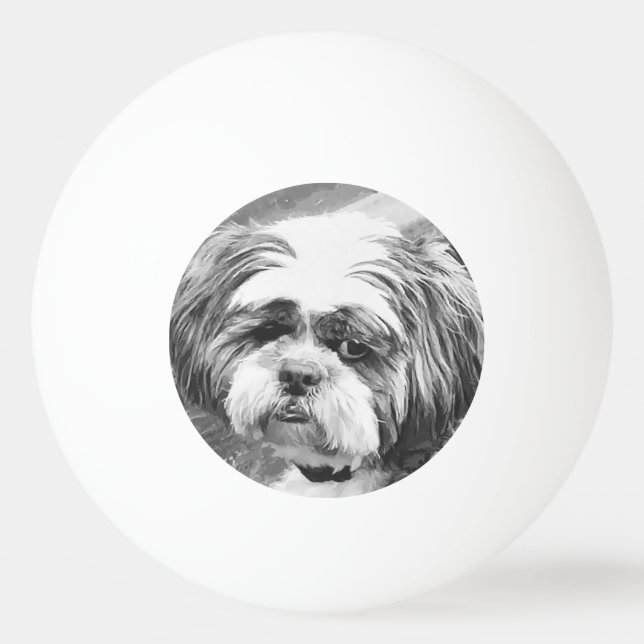 SHIH TZU DOG  PING PONG BALL (Front)
