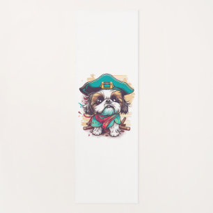 Shih Tzu Dog Pirate Yoga Mat