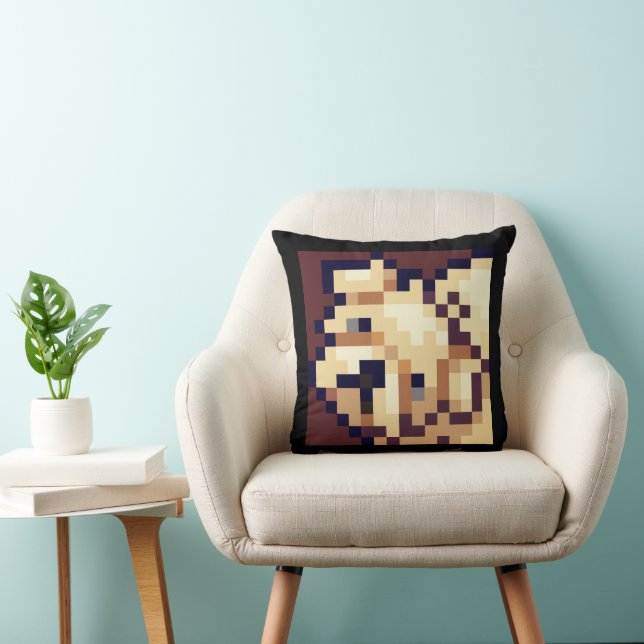 Shih Tzu dog. Pixel Art, pixelart Cushion (Chair)