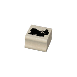 Shih-Tzu Dog Puppy Long Hair Rubber Stamp