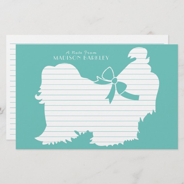 Shih-Tzu Dog Puppy Long Hair Stationery (Front/Back)