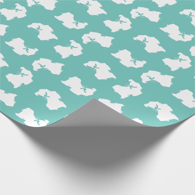 Shih-Tzu Dog Puppy Long Hair Wrapping Paper (Corner)