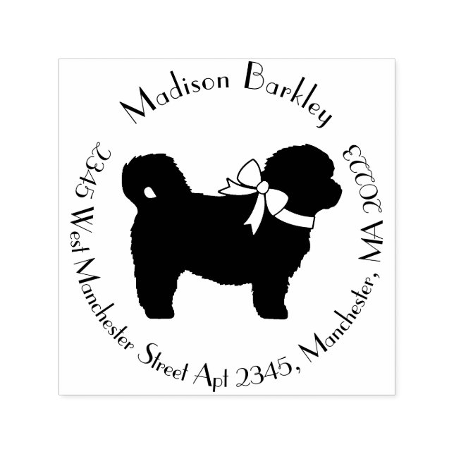 Shih Tzu Dog Puppy Teddy Bear Short Hair Self-inking Stamp (Design)