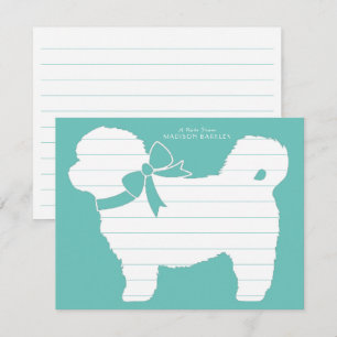 Shih Tzu Dog Puppy Teddy Bear Short Hair Thank You Card