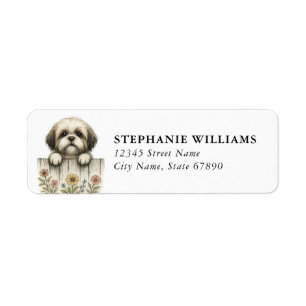 Shih Tzu Dog Return Address Labels