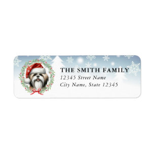 Shih Tzu Dog Return Address Labels