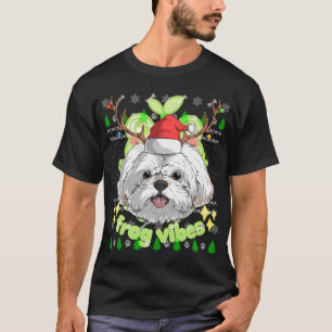 Shih Tzu Dog Santa Claus Hat Ugly Christmas X-Mas T-Shirt