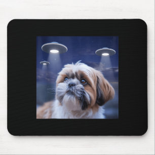 Shih tzu dog shihtzu dog alien ufos shitzhu funnyS Mouse Pad