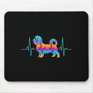 Shih tzu dog shihtzu dog heartbeat shitzhu funnySh Mouse Pad