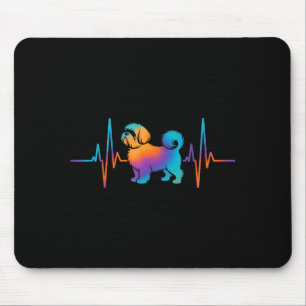 Shih tzu dog shihtzu dog heartbeat shitzhu funnySh Mouse Pad