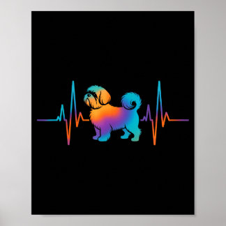 Shih tzu dog shihtzu dog heartbeat shitzhu funnySh Poster