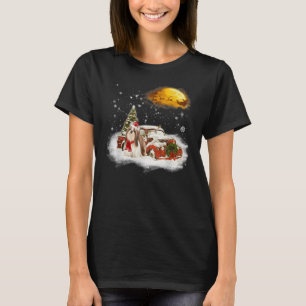 Shih Tzu Dog Snow Red Truck Christmas Xmas Tree T-Shirt