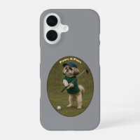Shih Tzu Dog Standing and Holding a Golf Club URM