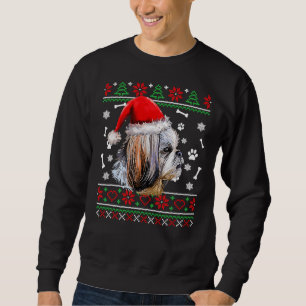 Shih Tzu Dog Uglyer Christmas Santa Sweatshirt