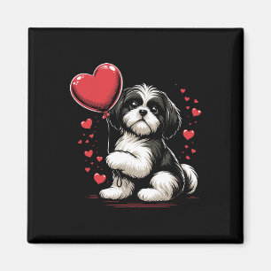 Shih Tzu Dog Valentine's Day Dog Owner Valentine Magnet