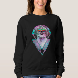 Shih Tzu Dog Vintage Retro Vaporwave Beach Vibe Sweatshirt