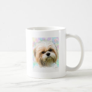 Shih Tzu Dog Water Colour Art Painting Coffee Mug