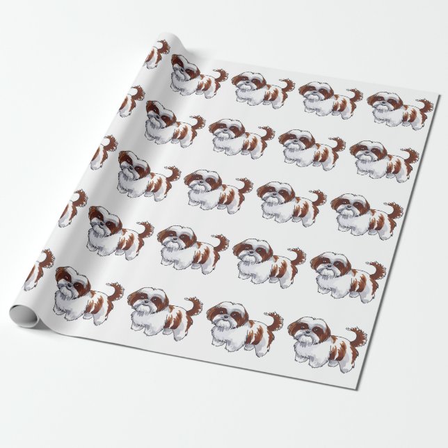 Shih Tzu Dog Wrapping Paper (Unrolled)